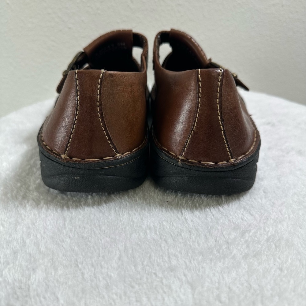 Unisex Hush Puppies Brown Casual Leather Slip-Ons Loafers - Picture 6 of 13